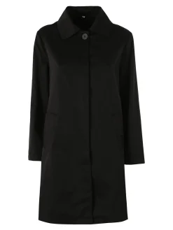 Solada Trench impermeabile da donna con bottoni - nero