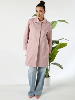 Solada Trench impermeabile da donna con bottoni - rosa