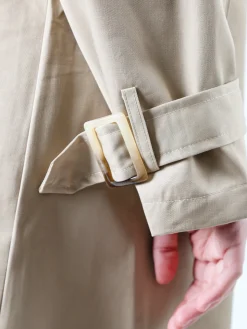 Solada Trench lungo da donna a doppiopetto con bottoni - khaki