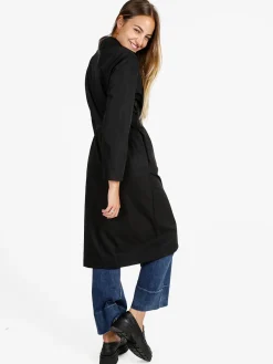 Solada Trench lungo da donna a doppiopetto - nero