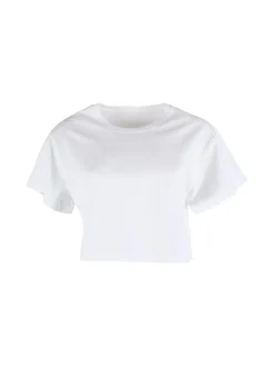Solada T-shirt crop donna in cotone oversize