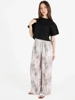 Solada T-shirt crop donna in cotone oversize