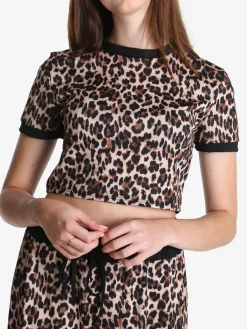 Solada T-shirt croppd da donna maculata