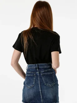 Solada T-shirt da donna in cotone con stampa e strass