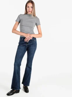 Solada T-shirt donna accollata - grigio