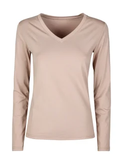 Solada T-shirt donna a maniche lunghe con scollo V