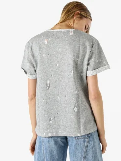 Solada T-shirt donna con dettagli in pizzo - grigio