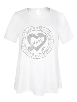 Solada T-shirt donna con glitter taglie comode