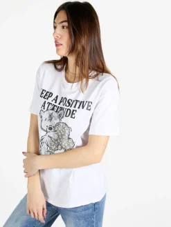 Solada T-shirt donna con pietre e strass