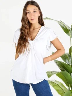 Solada T-shirt donna con scollo annodato