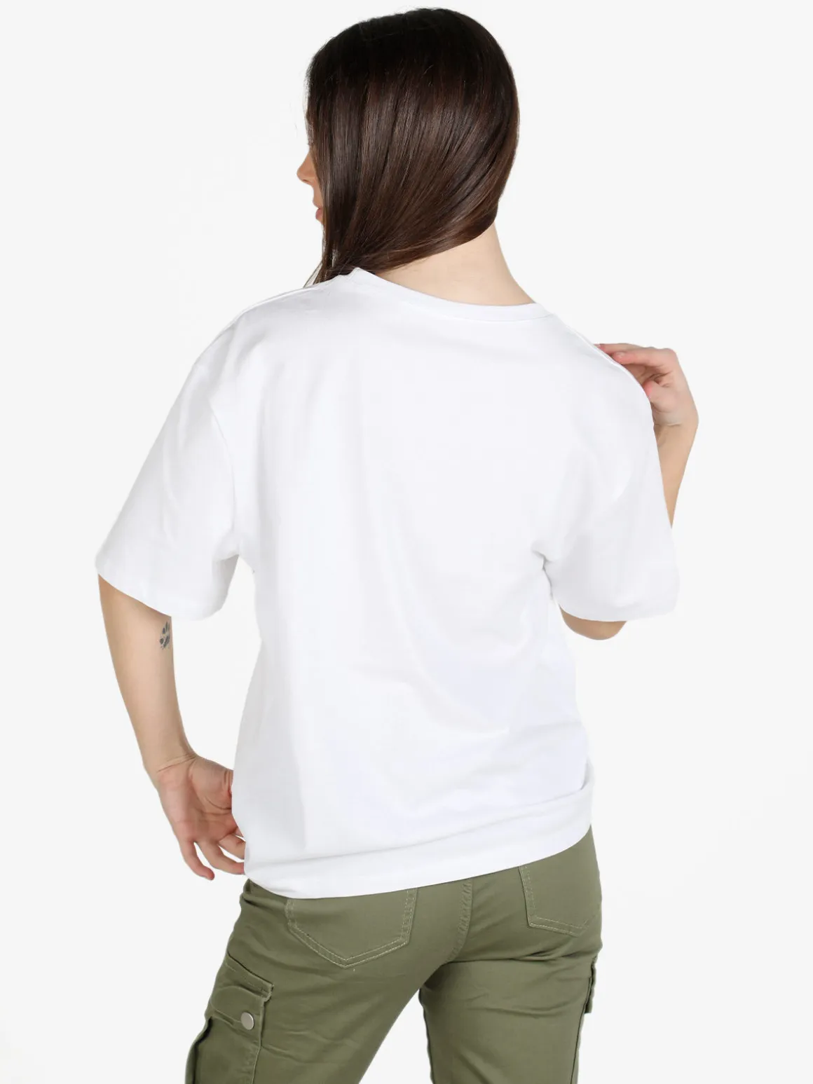 Solada T-shirt donna con stampa disegno e strass