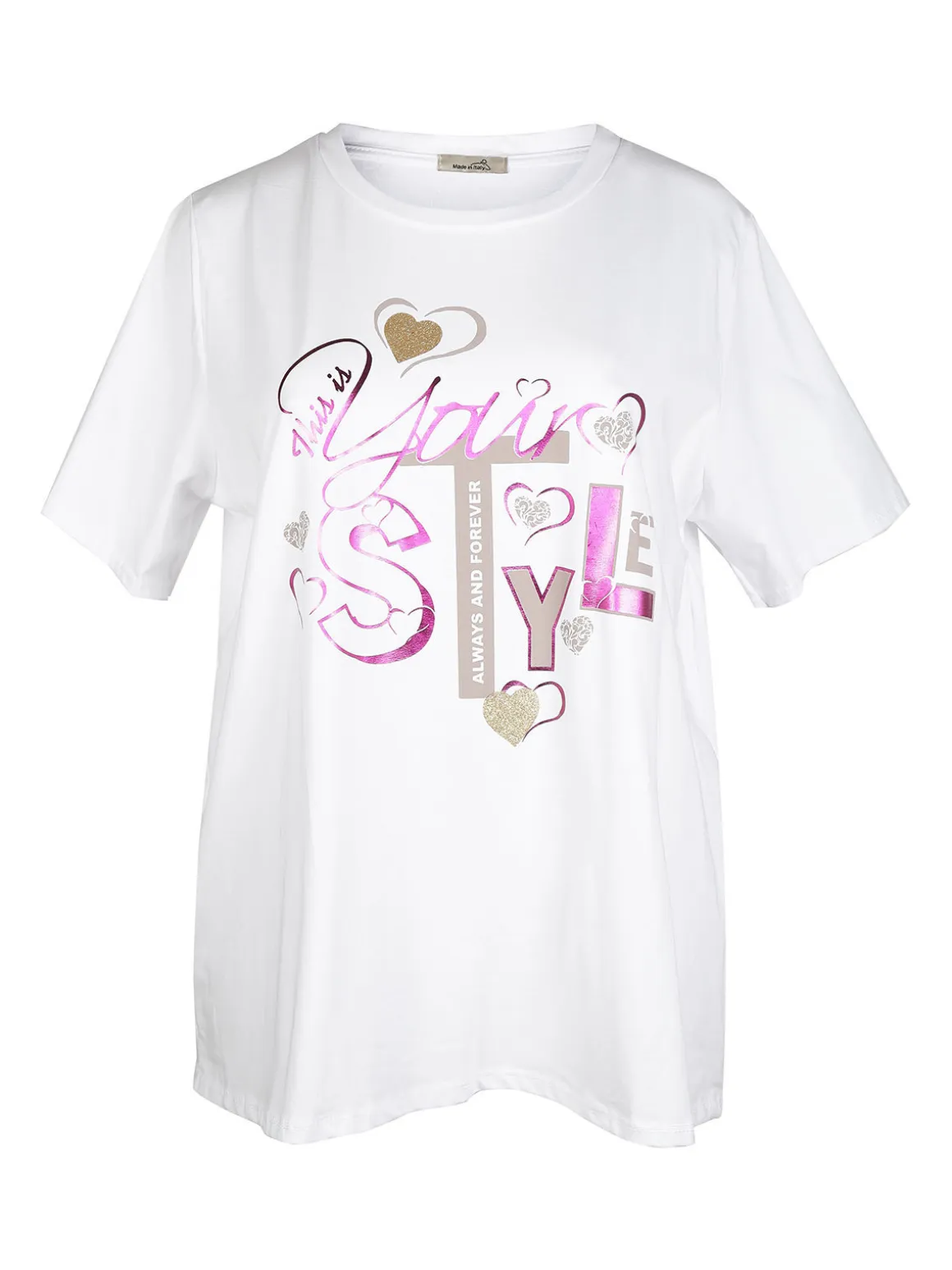 Solada T-shirt donna con stampa taglie forti