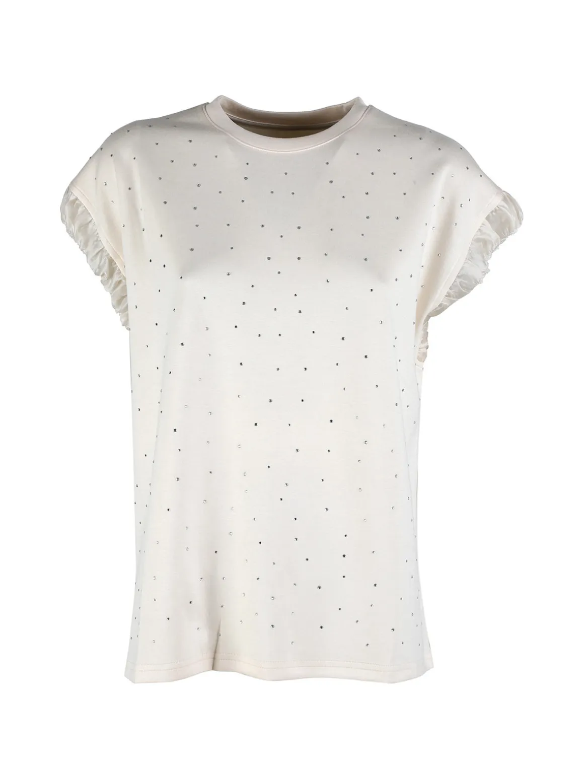 Solada T-shirt donna con strass - beige