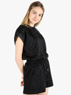 Solada T-shirt donna con strass - nero