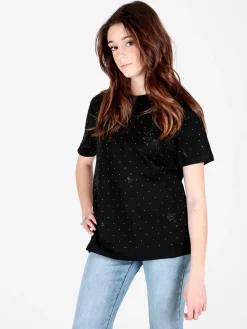 Solada T-shirt donna con strass e ricami
