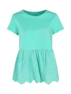 Solada T-shirt donna con taschino e ricami macramè