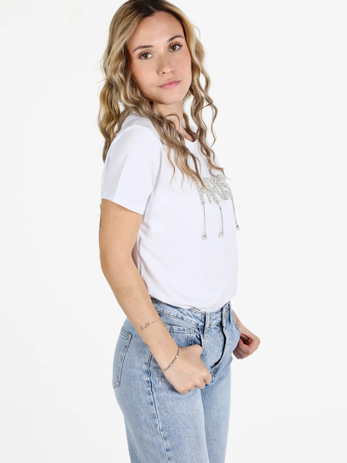 Solada T-shirt donna gioiello in cotone