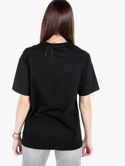 Solada T-shirt donna girocollo con stampa mongolfiera e strass
