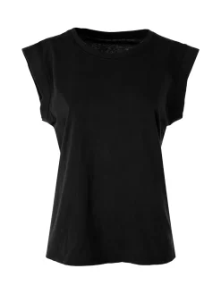 Solada T-shirt donna in cotone senza maniche - nero