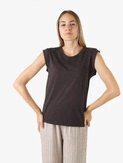 Solada T-shirt donna in cotone senza maniche - moro
