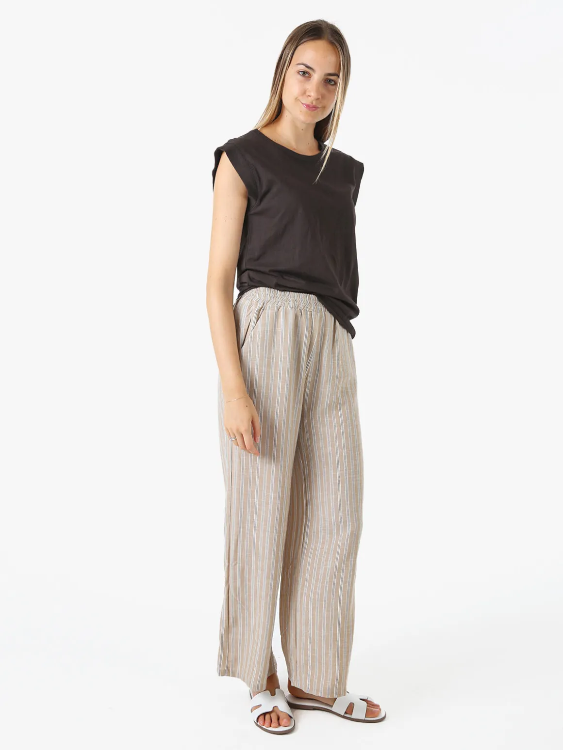 Solada T-shirt donna in cotone senza maniche - moro