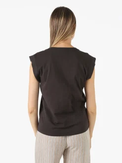 Solada T-shirt donna in cotone senza maniche - moro