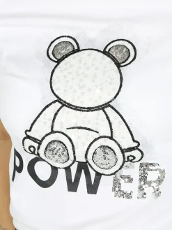 Solada T-shirt donna in cotone con paillettes