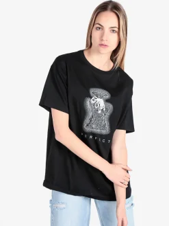 Solada T-shirt donna in cotone con stampa e strass decorativi