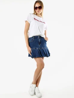 Solada T-shirt donna in cotone con stampa - bianco