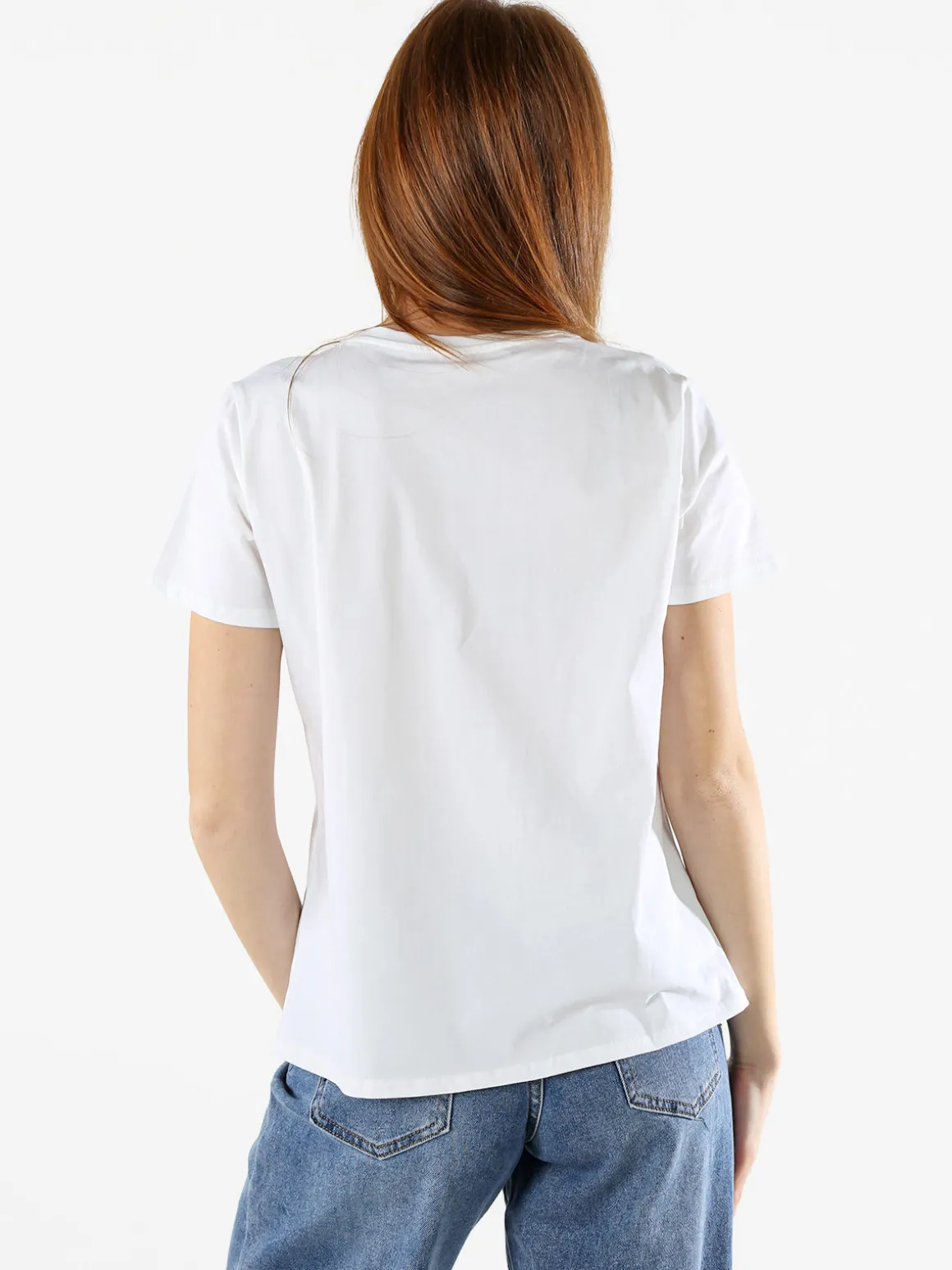 Solada T-shirt donna in cotone con stampa gatti - bianco
