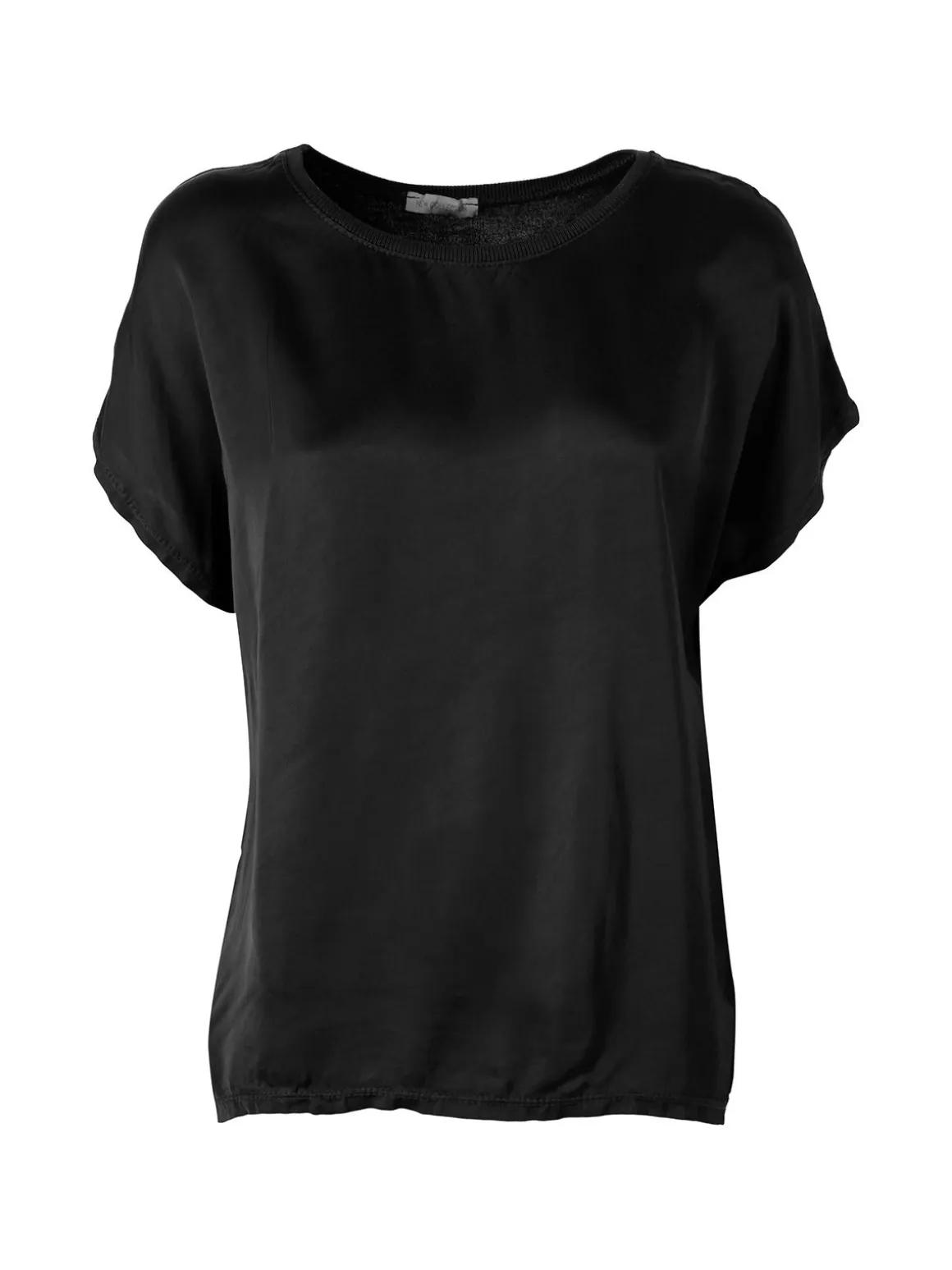 Solada T-shirt donna in viscosa e seta - nero