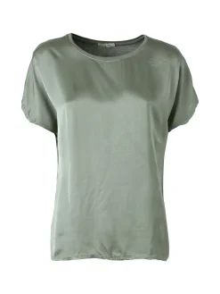 Solada T-shirt donna in viscosa e seta - verde