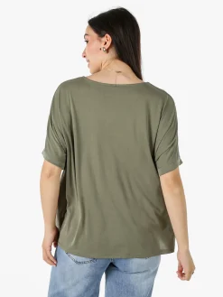 Solada T-shirt donna leggera a maniche corte - militare