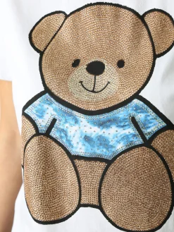 Solada T-shirt donna orsacchiotto con strass - cammello