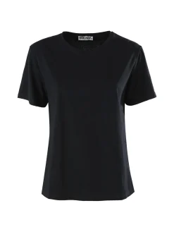 Solada T-shirt donna oversize in cotone - nero