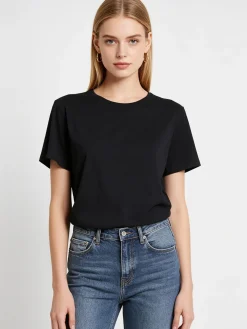 Solada T-shirt donna oversize in cotone - nero