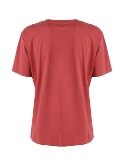 Solada T-shirt donna oversize in cotone - corallo