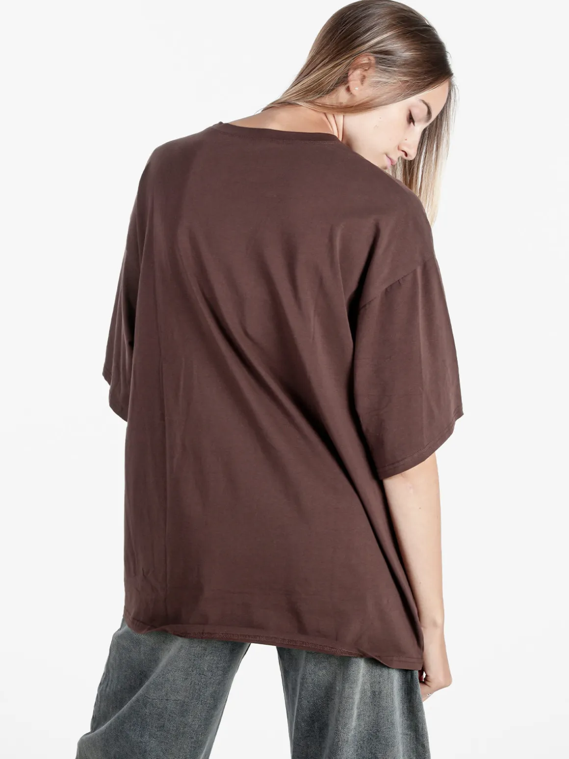 Solada T-shirt donna oversize tinta unita