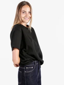 Solada T-shirt donna oversize in cotone - nero