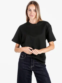 Solada T-shirt donna oversize in cotone - nero