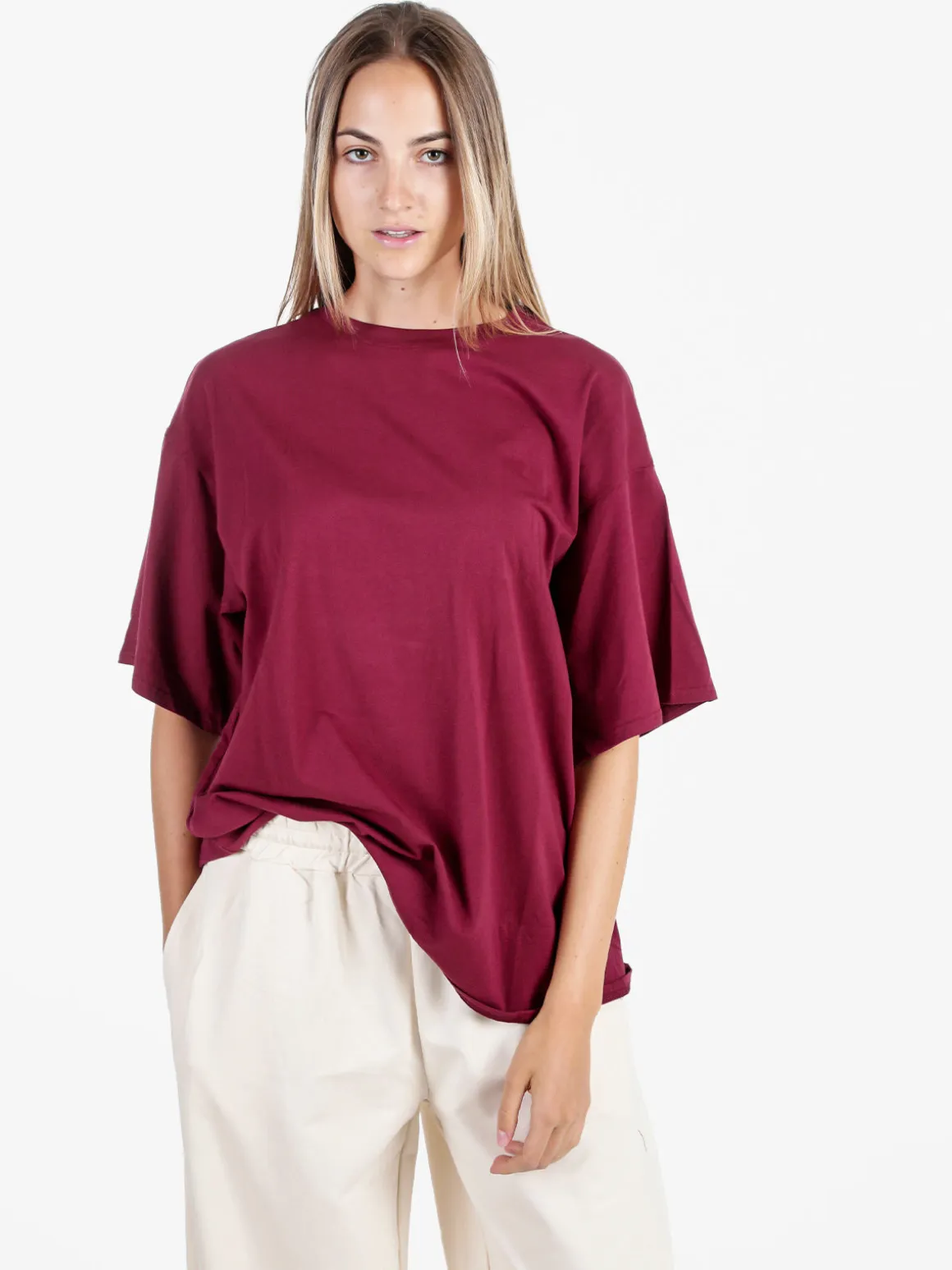 Solada T-shirt donna oversize tinta unita
