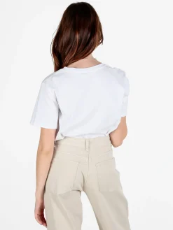 Solada T-shirt donna oversize in cotone con strass