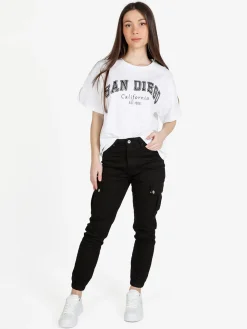 Solada T-shirt donna oversize con stampa scritta