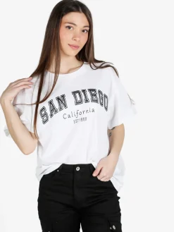 Solada T-shirt donna oversize con stampa scritta