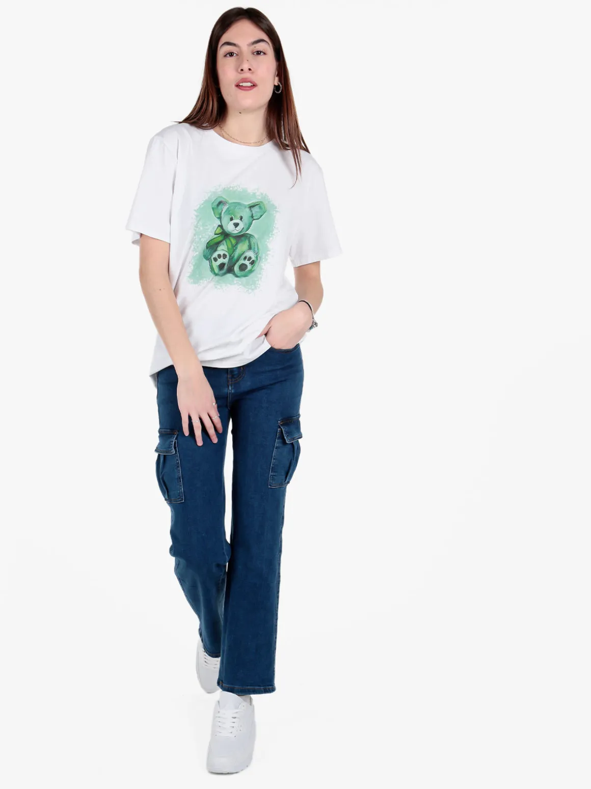 Solada T-shirt donna oversize con stampa orsacchiotto