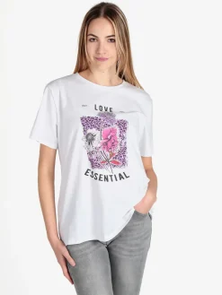 Solada T-shirt donna oversize con stampa fiori