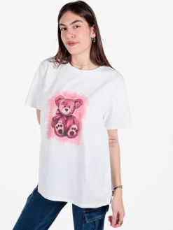 Solada T-shirt donna oversize con stampa orsacchiotto