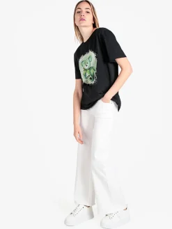 Solada T-shirt donna oversize con stampa orsacchiotto