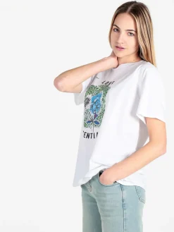 Solada T-shirt donna oversize con stampa fiori