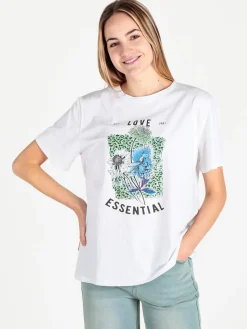 Solada T-shirt donna oversize con stampa fiori